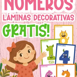 Láminas decorativas de los números del 1 al 10 – Recurso gratuito | Minisaberes