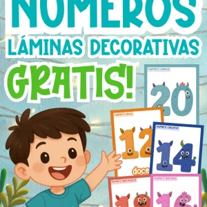 Láminas decorativas de los números del 11 al 20 – Recurso gratuito | Minisaberes