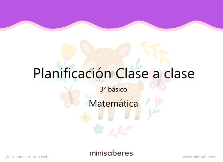 Planificación Clase a clase 3° básico | Matemática 2026