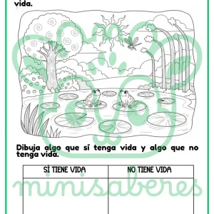 Ficha de trabajo: Reconozco lo que tiene vida | Ciencias - 1° básico