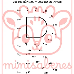 Ficha de trabajo: Une los números letra R | Lenguaje - 1° básico