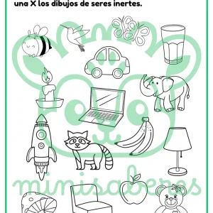 Ficha de trabajo: Vivo o inerte | Ciencias - 1° básico